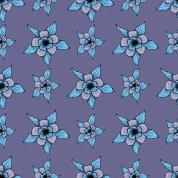 Cute floral pattern in the small flower. Seamless vector texture. Stock Illustration