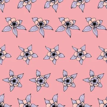 Cute floral pattern in the small flower. Seamless vector texture. Stock Illustration