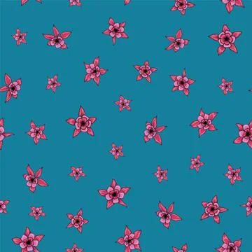 Cute floral pattern in the small flower. Seamless vector texture. Stock Illustration