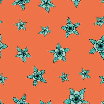 Cute floral pattern in the small flower. Seamless vector texture. Stock Illustration
