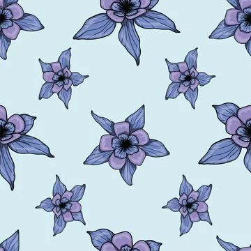 Cute floral pattern in the small flower. Seamless vector texture. Stock Illustration