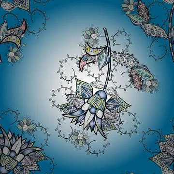 Cute Floral pattern in the small flower. Tropical seamless pattern with many neu Illustration