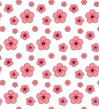Cute Floral pattern in the small pink flower. "Ditsy print". Seamless vector Stock Illustration
