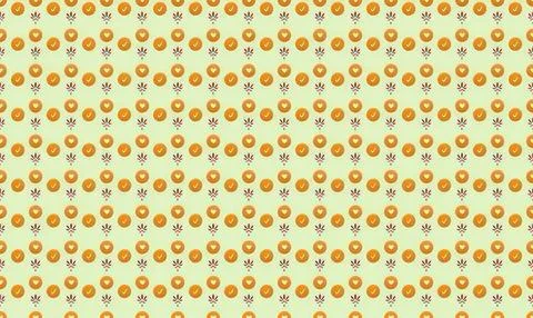 Cute floral pattern with yellow, pink, and green flowers on pastel background Stock Illustration