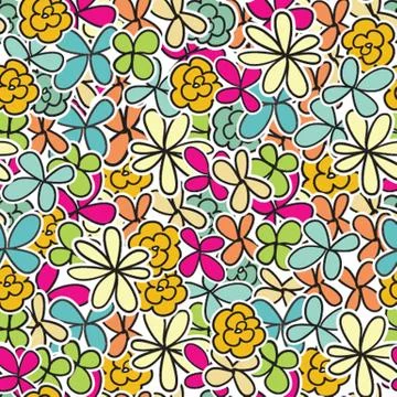 Cute floral seamless background Illustrazione stock