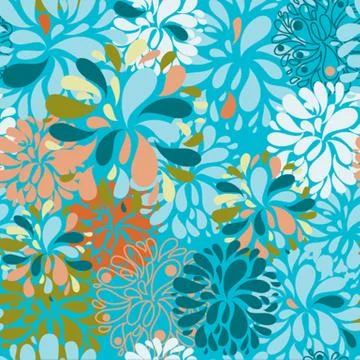 Cute floral seamless background Illustrazione stock
