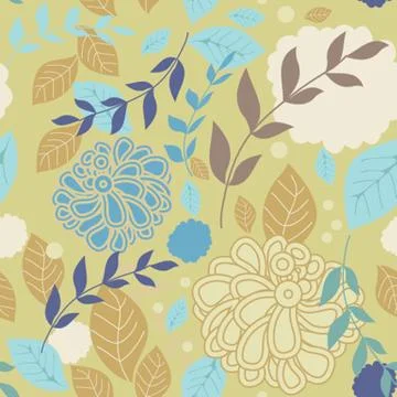 Cute floral seamless background Illustrazione stock