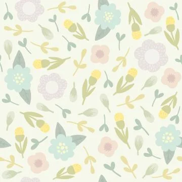Cute floral seamless pattern Stock Illustration