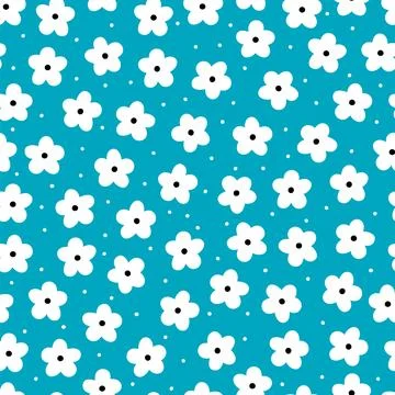 Cute floral seamless pattern. Trendy garden print texture for fabric, cloth.. Stock Illustration