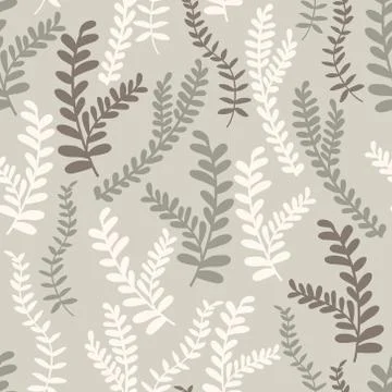 Cute floral seamless pattern. Vector background with flowers and leaves. Stock Illustration