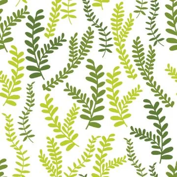 Cute floral seamless pattern. Vector background with flowers and leaves. Stock Illustration