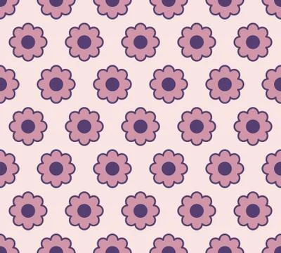 Cute floral seamless pattern. Vector background with flowers and leaves. Stock Illustration
