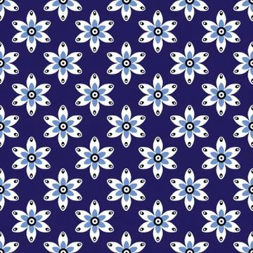 Cute floral seamless pattern. Vector background with flowers and leaves. Stock Illustration