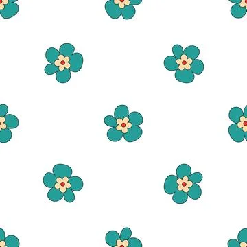Cute floral vector seamless pattern Illustrazione stock