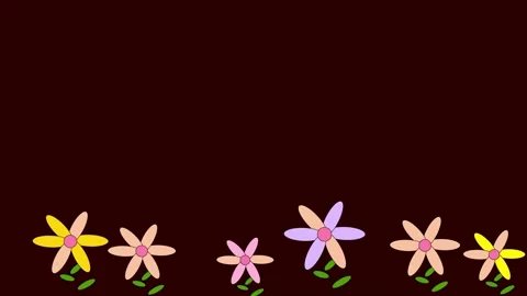 Cute flower background animation Stock Footage 288690173
