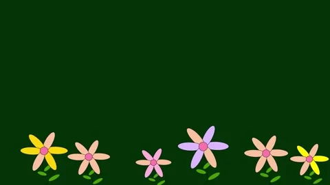 Cute flower background animation Stock Footage 288690178