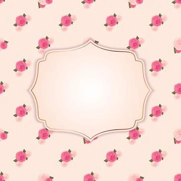 Cute Flower on Background with Frame. Illustration Stock Illustration