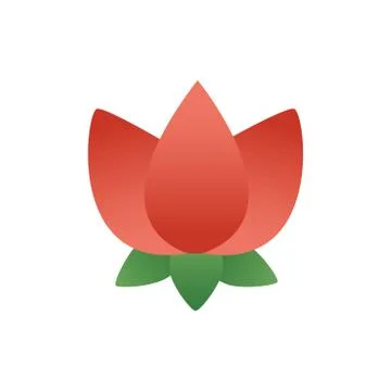 Cute flower with leafs spring degradient style icon イラスト素材