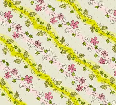 Cute flower over beige background. vector illustration Ilustração Stock