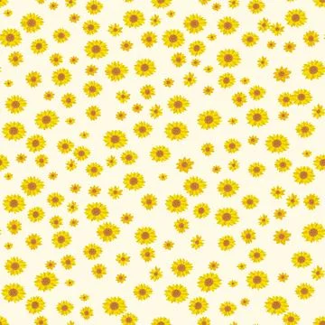 Cute flower pattern in the form of a small flower. Seamless vector texture... Stock Illustration