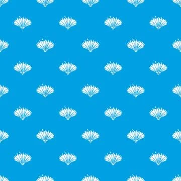 Cute flower pattern seamless blue Illustrazione stock