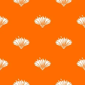 Cute flower pattern vector orange 스톡 일러스트