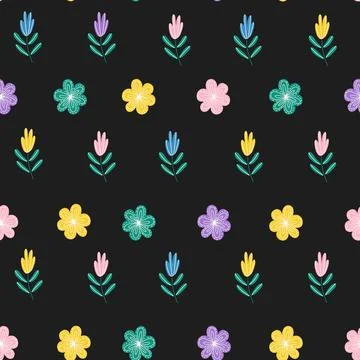 Cute flower patterns in a small flower. Stock Illustration
