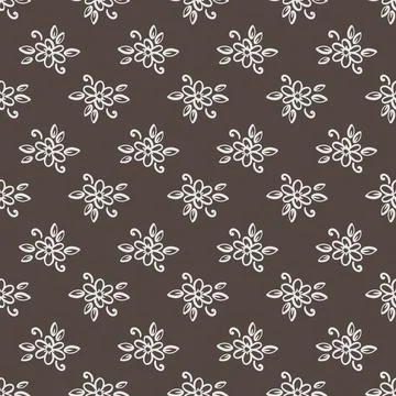 CUTE FLOWER Ranunculus Seamless Pattern Vector Illustration Stock Illustration