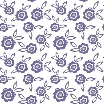 Cute flower seamless vector pattern, transparent Illustrazione stock