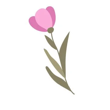Cute flower vector illustration on the white background Stock Illustration