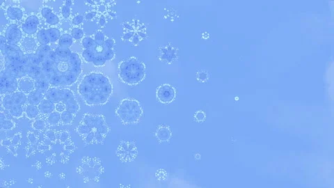 Cute Flowers and Patterns Background Loop Video (Blue) Stock Footage 332460428