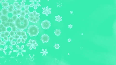 Cute Flowers and Patterns - Background Loop Video (Green) Stock Footage 332460498