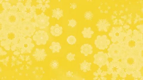 Cute Flowers and Patterns - Background Loop Video (Yellow) Stock Footage 332460724
