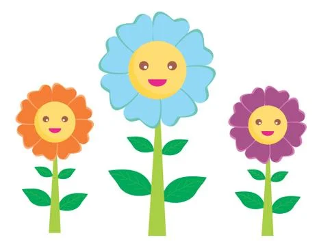Cute flowers Stock Illustration