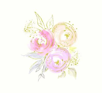 Cute flowers Stock Illustration
