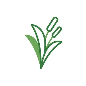Cute flowers with leafs spring half color style icon イラスト素材