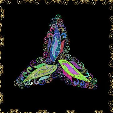 Cute flowers. Line seamless pattern. Vector Trendy fabric pattern. Stockillustratie