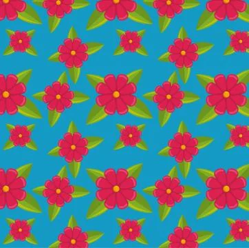 Cute flowers pattern background Stock Illustration