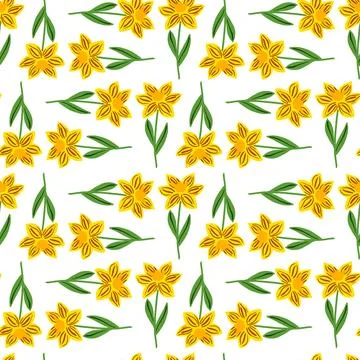 Cute flowers seamless pattern. Summer texture floral. Romantic background. Stock Illustration