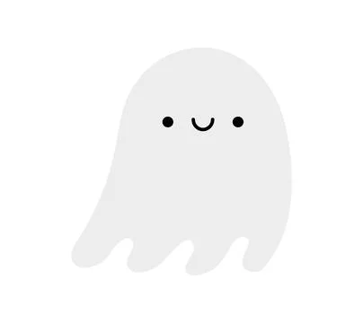 Cute flying ghost Halloween illustration Ilustración de archivo