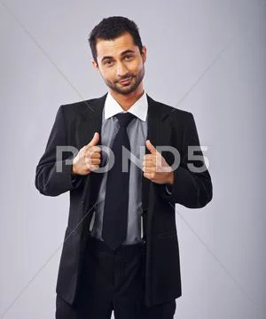 Cute formal guy with confident attitude Stock Photos