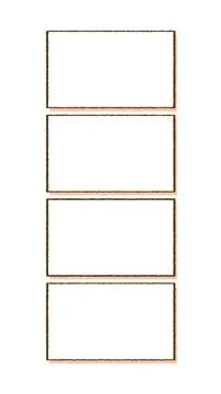 Cute Four-Panel Comic Layout Template (4K UHD 16:9) Stock Illustration
