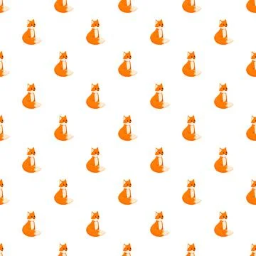 Cute fox animal seamless pattern for design Stock Illustration