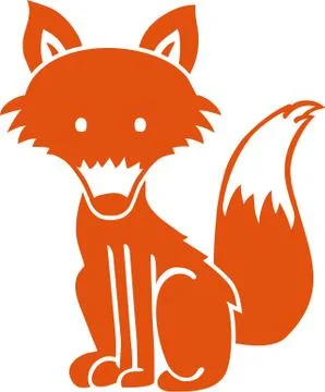 Cute Fox cartoon Stock Illustration