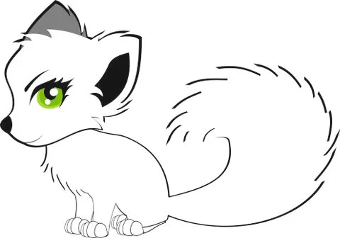Cute fox cartoon Stock Illustration
