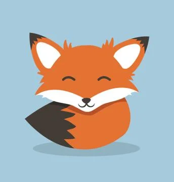Cute fox design Illustration vector Illustrazione stock