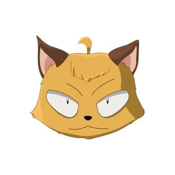 Cute fox face cartoon Stock Illustration