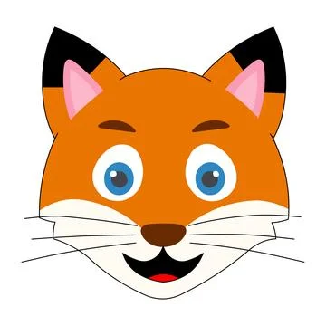 Cute fox face Stock Illustration