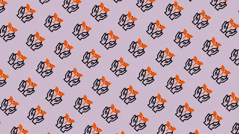Cute Fox Face Pattern Seamless Background Illustration. Stock Footage 325383550