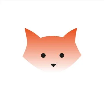 Cute fox face for your ideas Stock Illustration